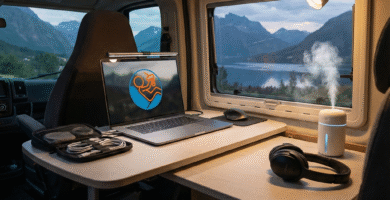 Bienestar Workspace Iluminación LED, Reposapiés y Organización